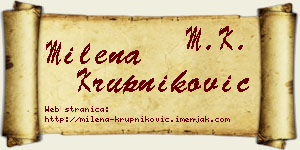 Milena Krupniković vizit kartica